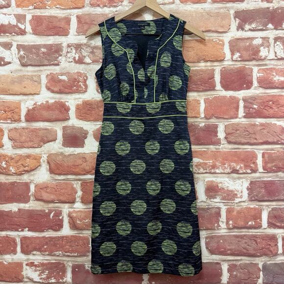 Banana Republic Dress Women's 0 Multicolor Polka Dot Abstract Casual Career Wear - Picture 6 of 8